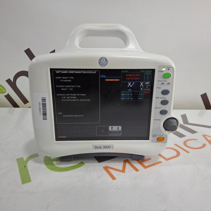 GE Healthcare Dash 3000 - Masimo SpO2 Patient Monitor