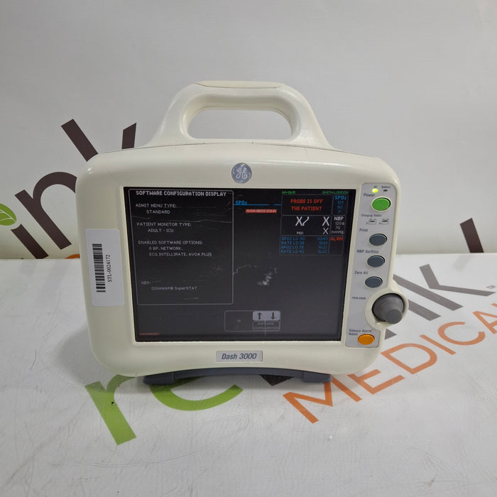 GE Healthcare Dash 3000 - Masimo SpO2 Patient Monitor