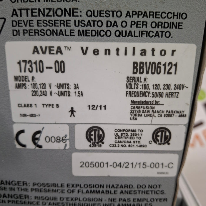 CareFusion Avea Ventilator