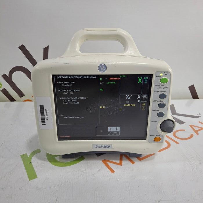 GE Healthcare Dash 3000 - Masimo SpO2 Patient Monitor