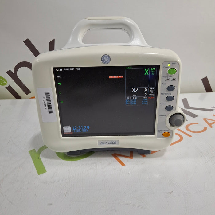 GE Healthcare Dash 3000 - Masimo SpO2 Patient Monitor