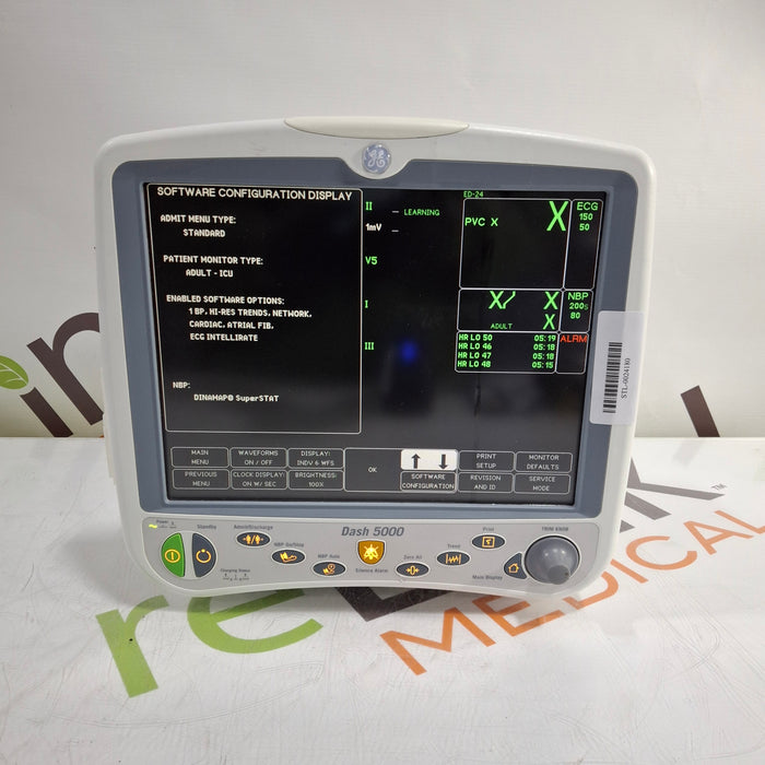 GE Healthcare Dash 5000 - Masimo SpO2 Patient Monitor