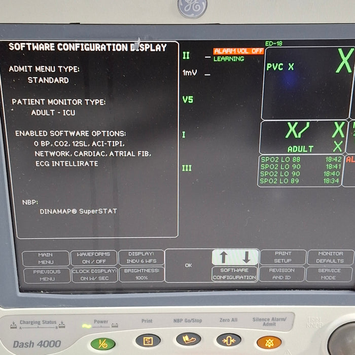 GE Healthcare Dash 4000 - Masimo SpO2 Patient Monitor