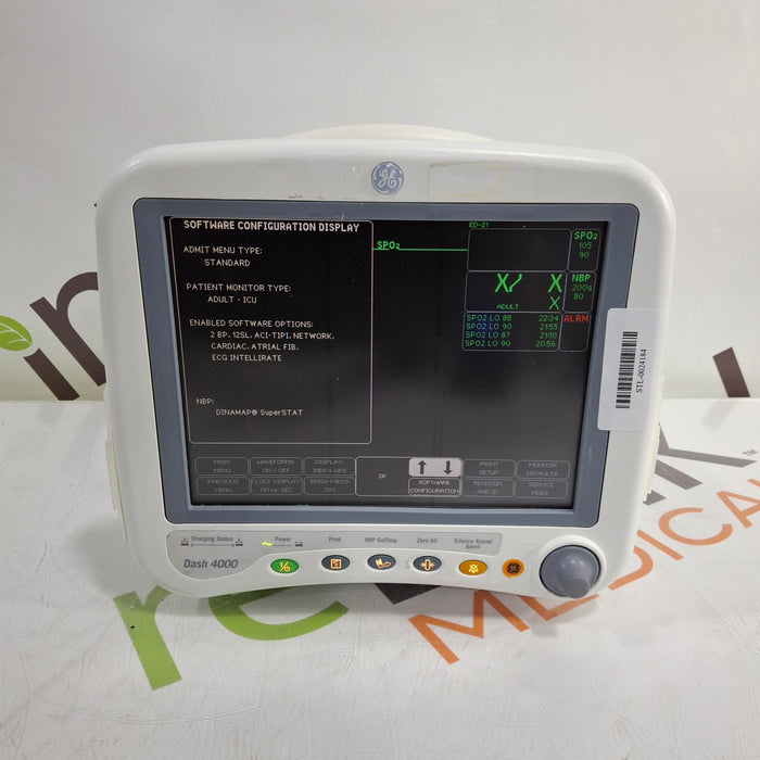 GE Healthcare Dash 4000 - Masimo SpO2 Patient Monitor