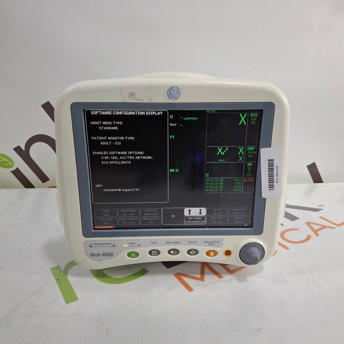 GE Healthcare Dash 4000 - Masimo SpO2 Patient Monitor