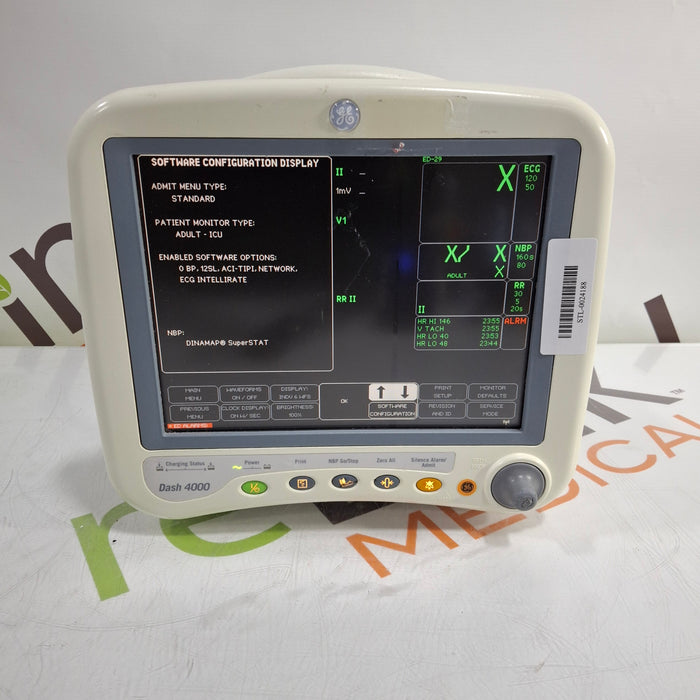 GE Healthcare Dash 4000 - Masimo SpO2 Patient Monitor