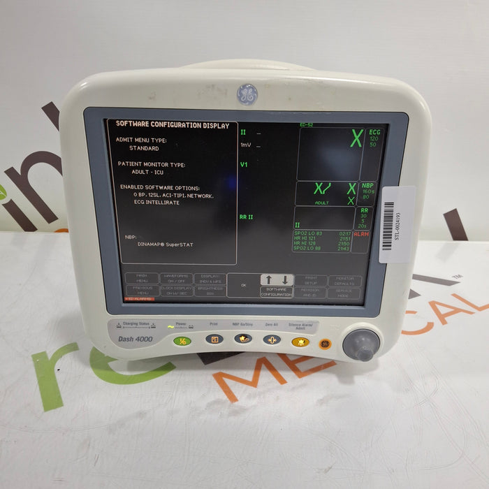 GE Healthcare Dash 4000 - Masimo SpO2 Patient Monitor