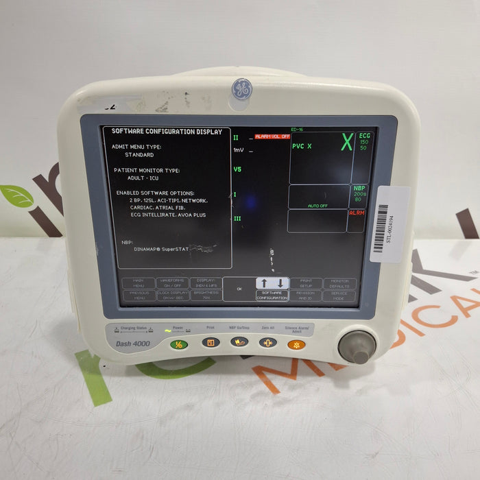 GE Healthcare Dash 4000 - Masimo SpO2 Patient Monitor