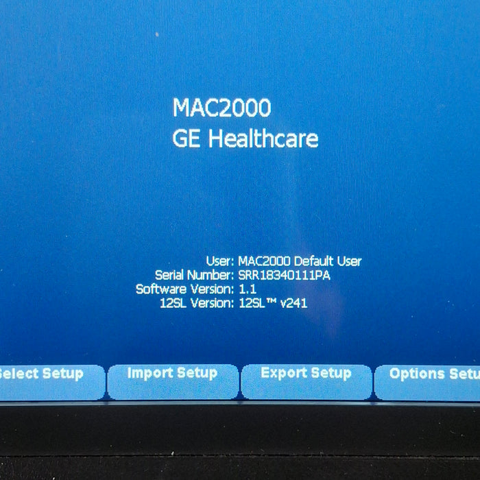GE Healthcare Mac 2000 ECG Monitor