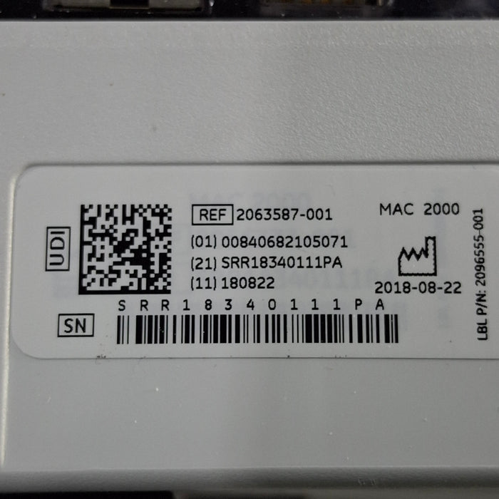 GE Healthcare Mac 2000 ECG Monitor