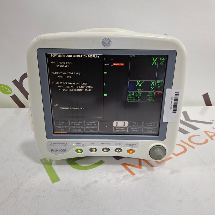 GE Healthcare Dash 4000 - Masimo SpO2 Patient Monitor