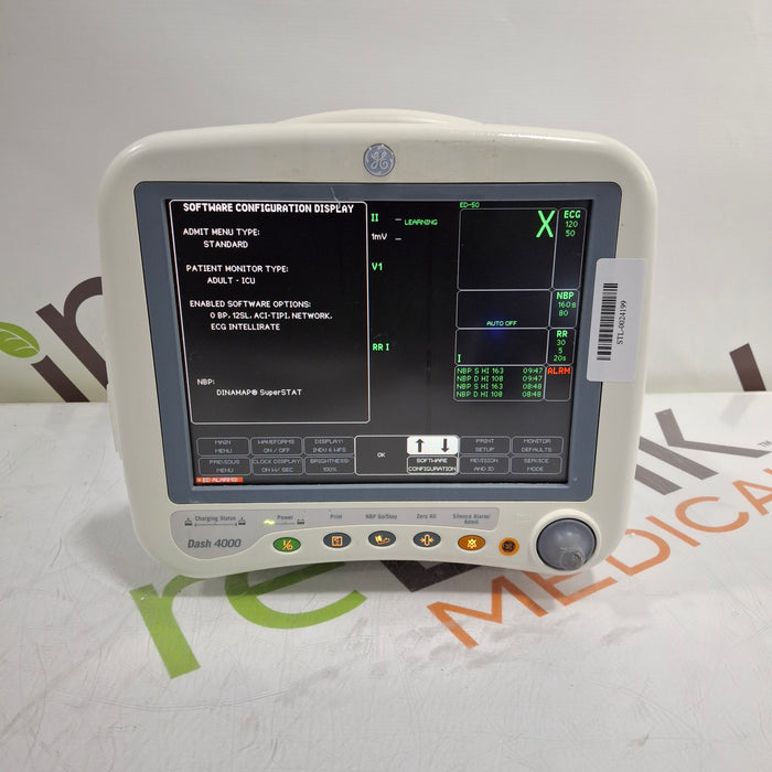 GE Healthcare Dash 4000 - Masimo SpO2 Patient Monitor