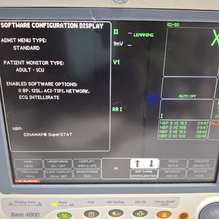 GE Healthcare Dash 4000 - Masimo SpO2 Patient Monitor