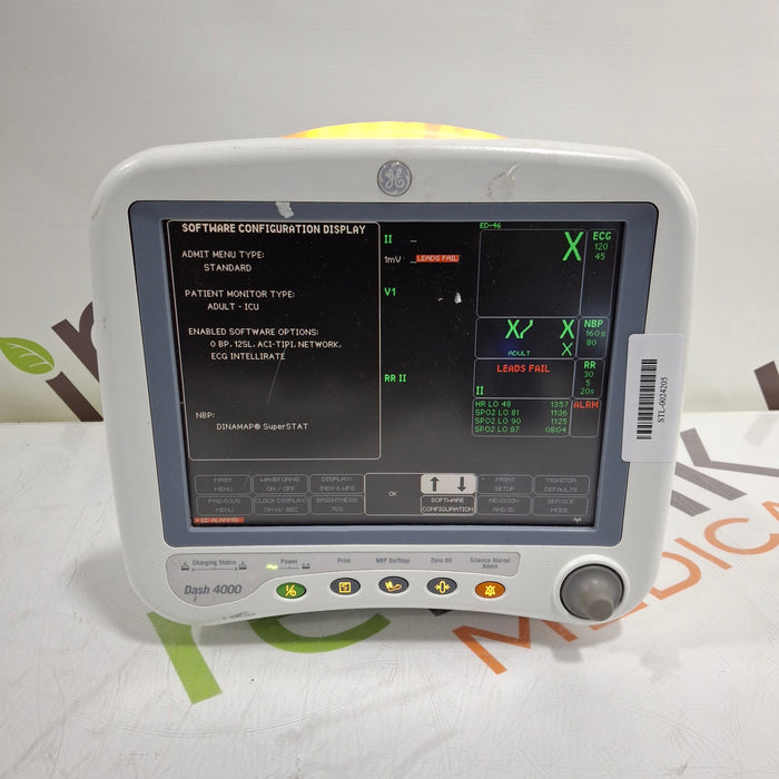 GE Healthcare Dash 4000 - Masimo SpO2 Patient Monitor