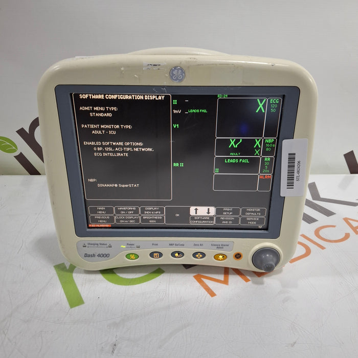 GE Healthcare Dash 4000 - Masimo SpO2 Patient Monitor