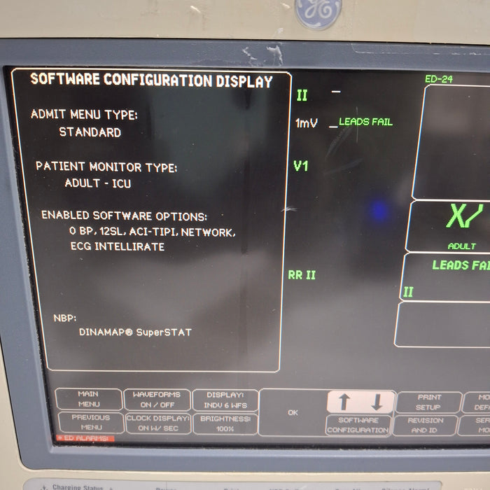 GE Healthcare Dash 4000 - Masimo SpO2 Patient Monitor