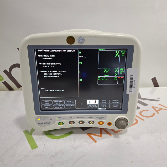 GE Healthcare Dash 4000 - Masimo SpO2 Patient Monitor