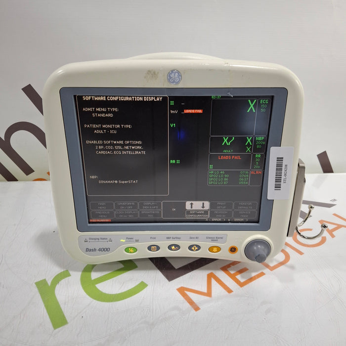 GE Healthcare Dash 4000 - Masimo SpO2 Patient Monitor