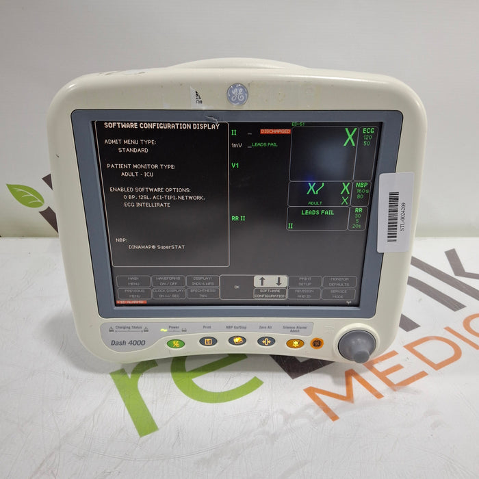 GE Healthcare Dash 4000 - Masimo SpO2 Patient Monitor