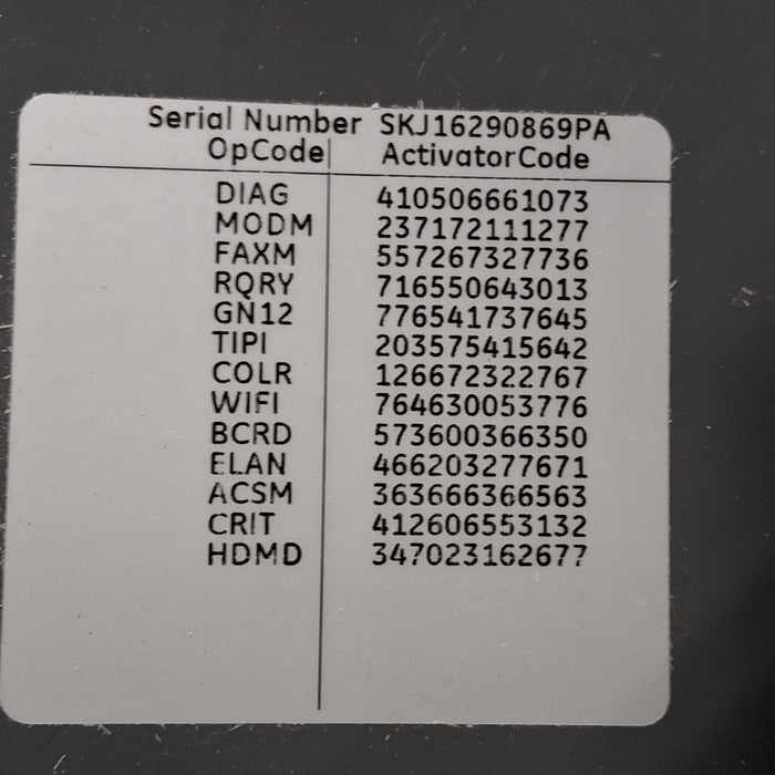 GE Healthcare MAC 5500 HD without CAM Module ECG System