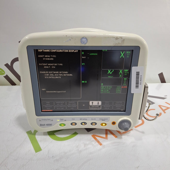 GE Healthcare Dash 4000 - Masimo SpO2 Patient Monitor