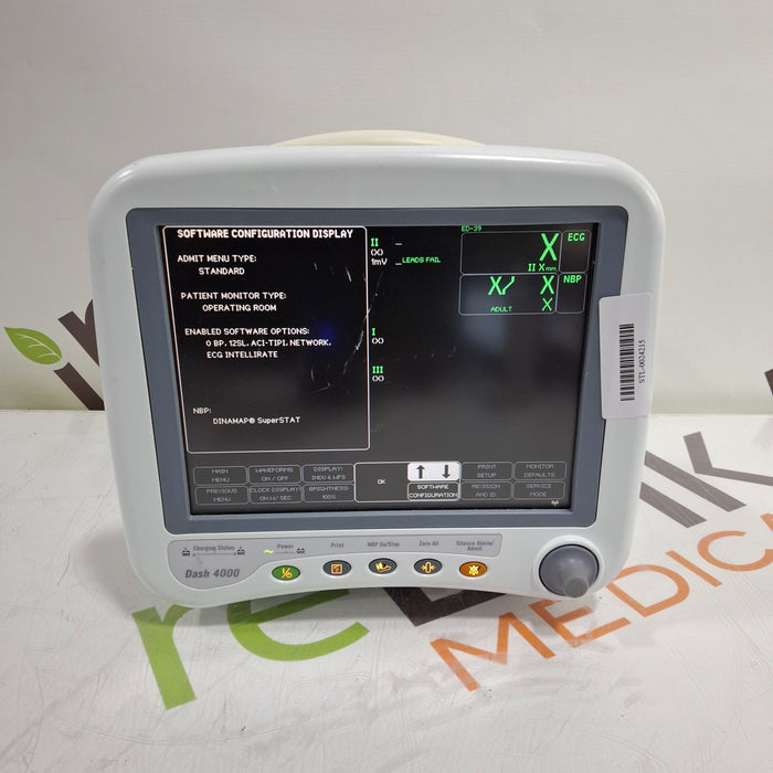 GE Healthcare Dash 4000 - Masimo SpO2 Patient Monitor