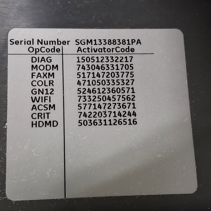 GE Healthcare MAC 5500 HD without CAM Module ECG System