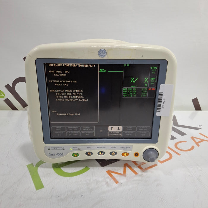 GE Healthcare Dash 4000 - Masimo SpO2 Patient Monitor