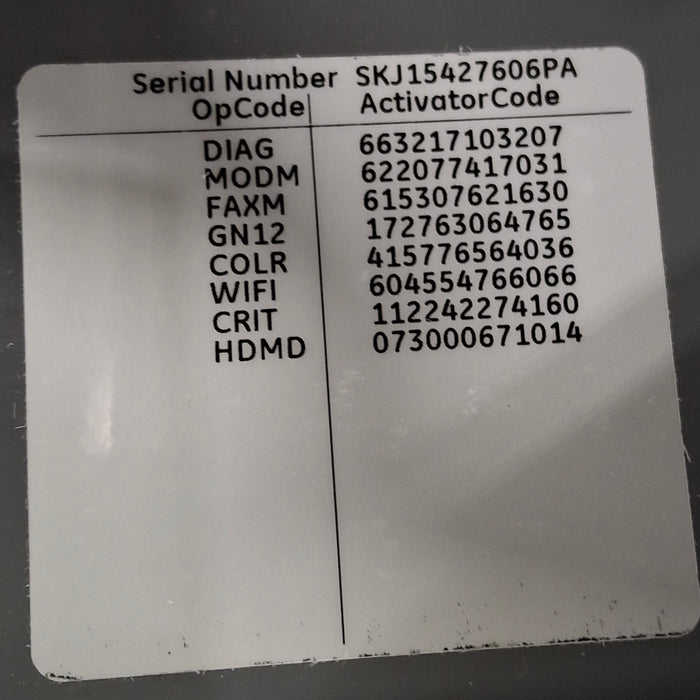 GE Healthcare MAC 5500 HD without CAM Module ECG System