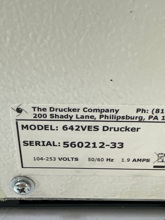 Drucker Diagnostics 642VES Drucker Centrifuge