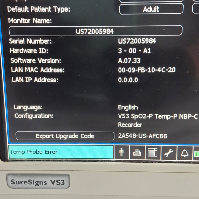 Philips Suresigns VS3 Vital Signs Monitor