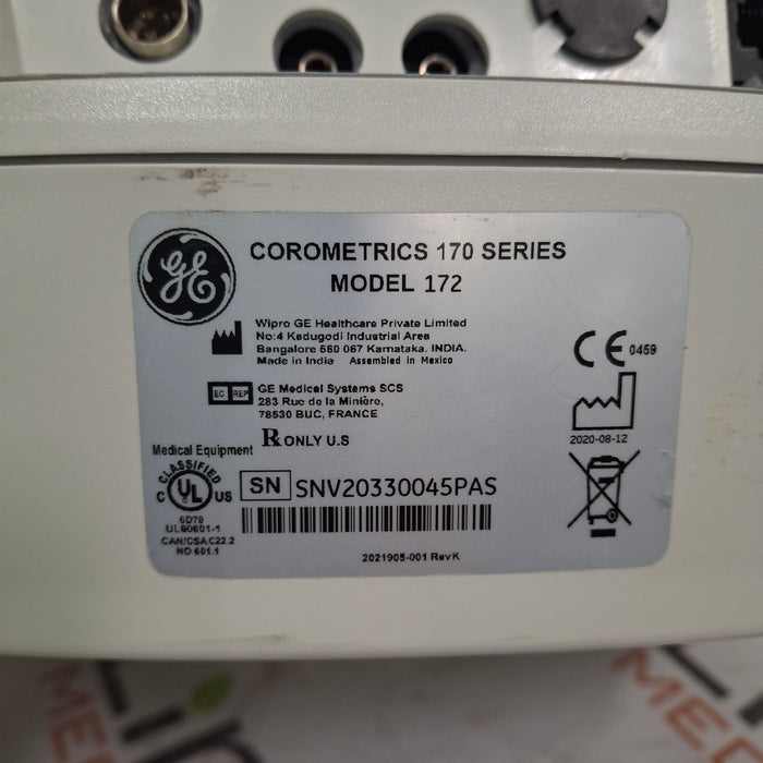 GE Healthcare Corometrics 170 Series Model 172 Fetal Monitor