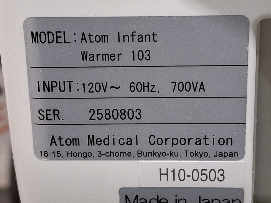 Atom Medical USA 103 Infant Warmer