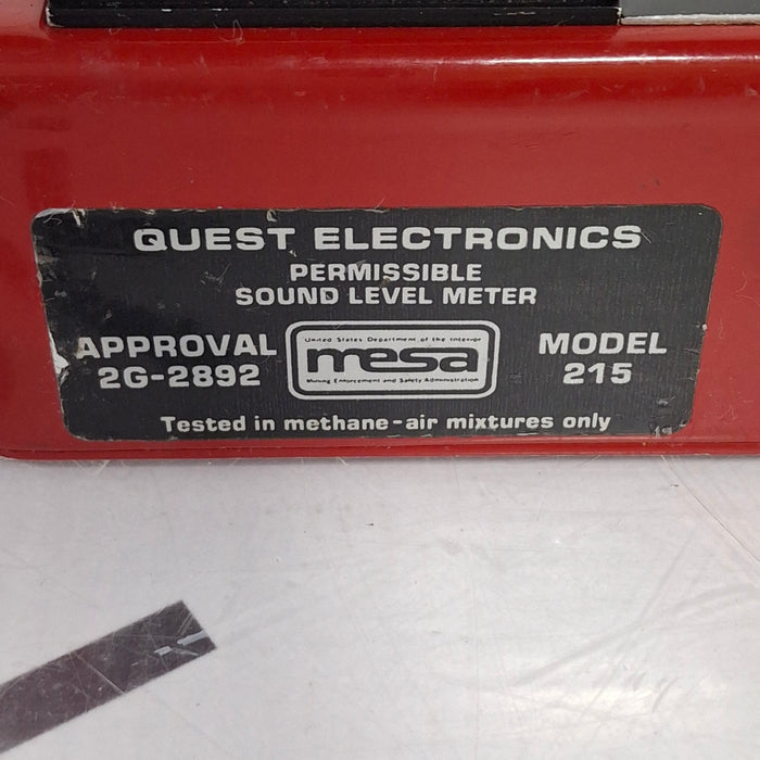 Quest Technologies Model 215 Audiometric Set