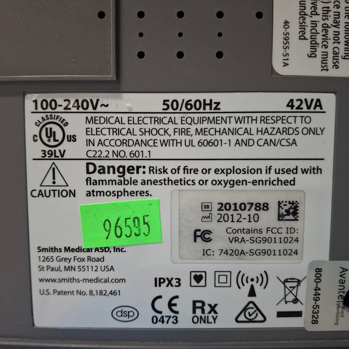 Smiths Medical Medfusion 4000 Syringe Infusion Pump