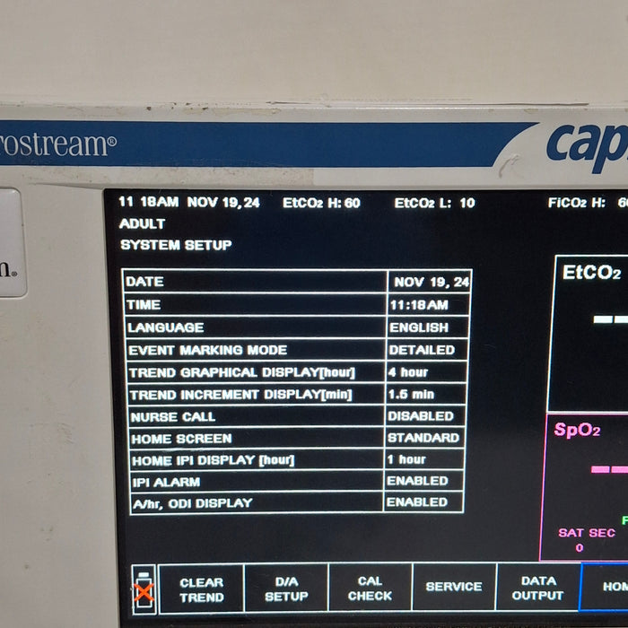 Oridion Capnostream 20P Capnography Monitor