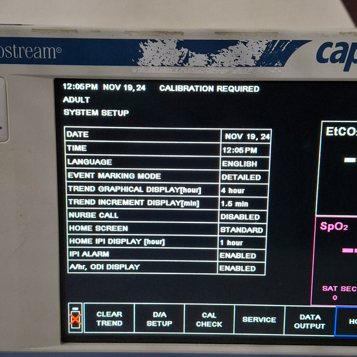 Oridion Capnostream 20P Capnography Monitor