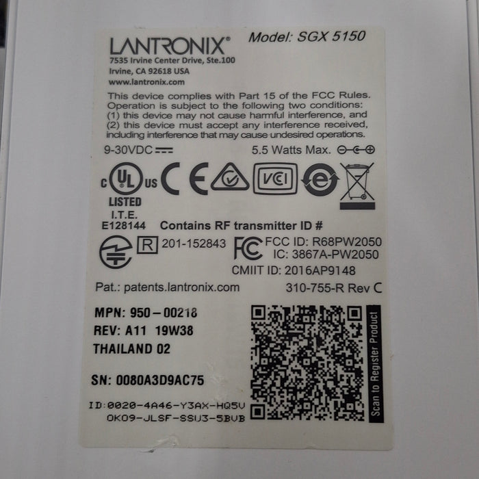 Lantronix Lantronix SGX 5150 Device Gateway Dual Band Wireless Router Computers Tablets & Networking reLink Medical