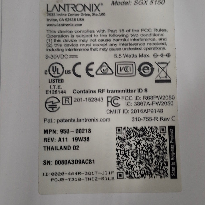 Lantronix Lantronix SGX 5150 Device Gateway Dual Band Wireless Router Computers Tablets & Networking reLink Medical