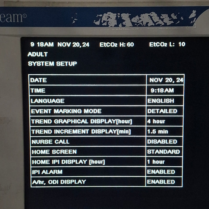 Oridion Capnostream 20P Capnography Monitor