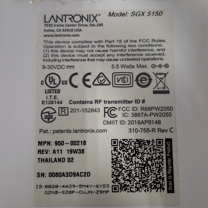 Lantronix Lantronix SGX 5150 Device Gateway Dual Band Wireless Router Computers Tablets & Networking reLink Medical