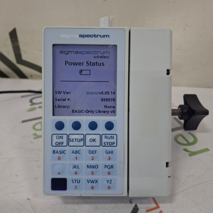 Baxter Sigma Spectrum 6.05.14 with B/G Battery Infusion Pump