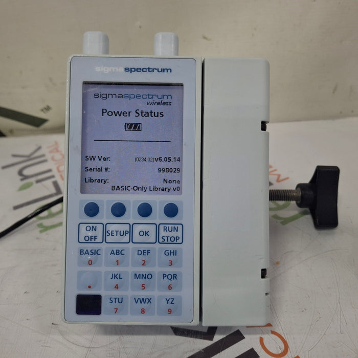 Baxter Sigma Spectrum 6.05.14 with A/B/G/N Battery Infusion Pump