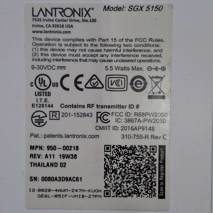 Lantronix Lantronix SGX 5150 Device Gateway Dual Band Wireless Router Computers Tablets & Networking reLink Medical