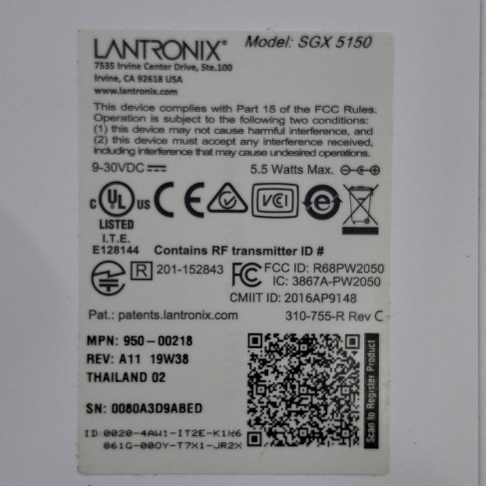 Lantronix Lantronix SGX 5150 Device Gateway Dual Band Wireless Router Computers Tablets & Networking reLink Medical