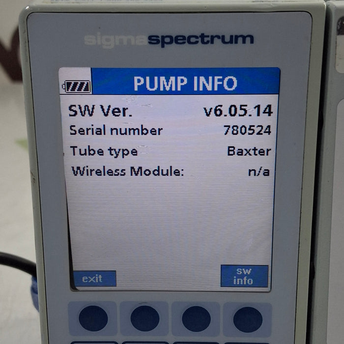 Baxter Baxter Sigma Spectrum 6.05.14 without Battery Infusion Pump Infusion Pump reLink Medical