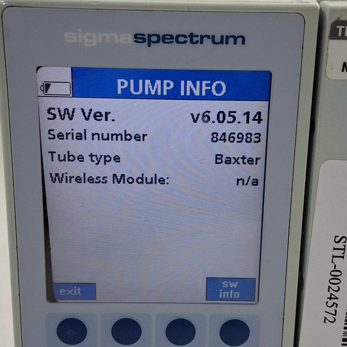 Baxter Baxter Sigma Spectrum 6.05.14 without Battery Infusion Pump Infusion Pump reLink Medical