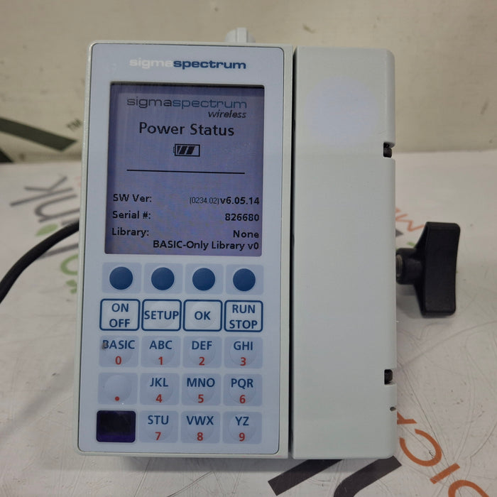 Baxter Sigma Spectrum 6.05.14 with B/G Battery Infusion Pump