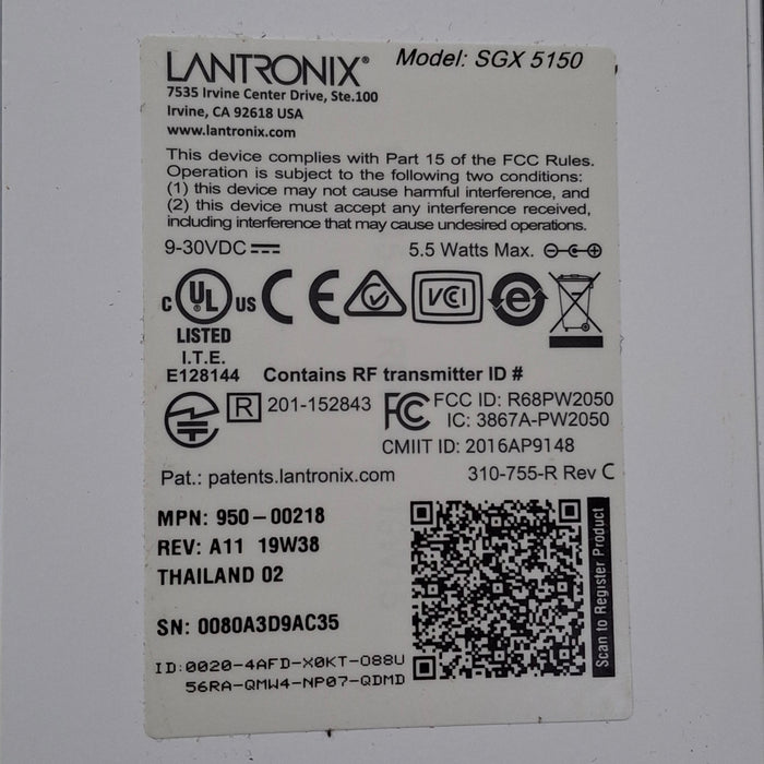 Lantronix Lantronix SGX 5150 Device Gateway Dual Band Wireless Router Computers Tablets & Networking reLink Medical