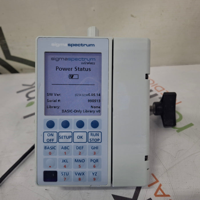 Baxter Sigma Spectrum 6.05.14 with B/G Battery Infusion Pump